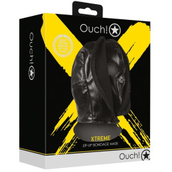 Ouch! Xtreme Cagoule Zip-Up Bondage Noire